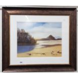 LARGE FRAMED WATERCOLOUR MURLOUGH BAY BY WILLIAM TAYLOR
