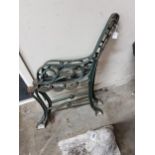 OLD CAST IRON BENCH ENDS