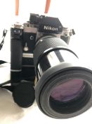 NIKON F2 NIKKOR C auto-zoom 80-200 F4.5/80 200mm #181787 lens 7244263 Lens hood, cap & strap Nikon