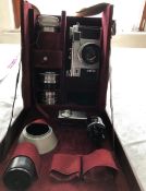 ZEISS IKON Contax Outfit IF F15/50mm lens #1890190 23664 Case containing viewfinder 21-135, lens