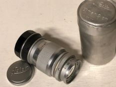 LEICA Elmar F4/9cm (S) Elmar F4/9cm (S) LENS with caps and container #1080971