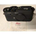 LEICA MD-2 Black LENS 1506849 Canada c card "schmidt Tokyo"