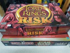 STAR WARS MONOPOLY AND LORD OF THE RINGS BOARD GAMES
