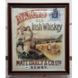 FRAMED DARCY'S IRISH WHISKEY NEWRY POSTER