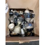 LARGE BOX OF TROPHIES