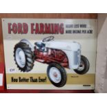 FORD FARMING TIN TRACTOR SIGN
