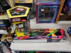 BOXED YODA AND LIGHT SABRE STAR WARS COLLECTABLES