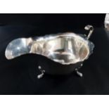 ANTIQUE SILVER SAUCE BOAT 85G
