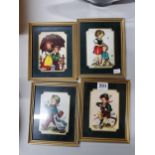 FOUR SMALL VINTAGE HUMMEL PICTURES