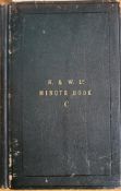 HARLAND & WOLFF MINUTE BOOK COMMENCING 1918 AND BELIEVE TO BE THE FIRST MINUTES TAKEN IMMEDIATELY