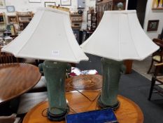 PAIR OF CHINESE ELEPHANT LAMPS CIRCA 1950'S