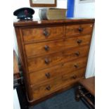 VICTORIAN 2 OVER 4 MAHOGANY CHEST