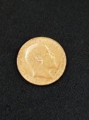 GOLD FULL SOVEREIGN 1909 EDWARD VII