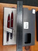 PENS - SHEAFFER BALLPOINT PEN AND PROPELLING PENCIL SET IN ORIGINAL BOX - AS NEW NEVER USED