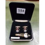 BOXED NORTHERN IRELAND CUFF LINKS AND TIE PIN