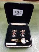 BOXED NORTHERN IRELAND CUFF LINKS AND TIE PIN