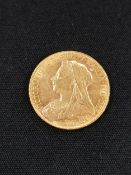 GOLD FULL SOVEREIGN 1901 QUEEN VICTORIA