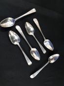 6 X IRISH SILVER TEASPOONS - 91G