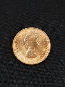 GOLD FULL SOVEREIGN 1967 QUEEN ELIZABETH II