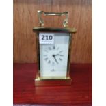 BRASS CARRIAGE CLOCK MADE BY THE IMPERIAL CLOCK COMPANY LTD LONDON