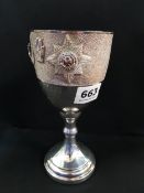 MODERN SILVER GOBLET LONDON 1989 18CM TALL 242 GRAMS