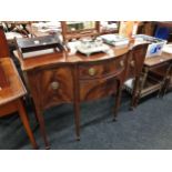 ANTIQUE SERPENTINE FRONT SIDEBOARD