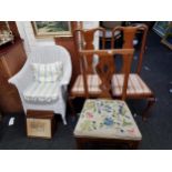 GEORGIAN DINING CHAIR AND 3 OTHERS