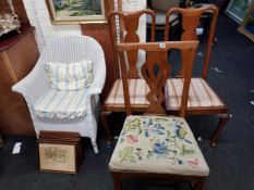 GEORGIAN DINING CHAIR AND 3 OTHERS
