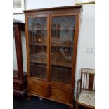 MODERN BALL AND CLAW FOOT DISPLAY CABINET
