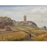 OIL ON CANVAS - WALKING TOWARDS SCRABO - 40CM X 30CM