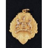 BELFAST CELTIC FC 9 CARAT GOLD IRISH FOOTBALL MEDAL. CITY CUP MEDAL DATED 1927/28 & AWARDED TO J(