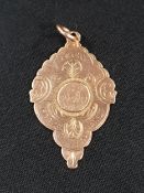 BELFAST CELTIC FC 9 CARAT GOLD IRISH FOOTBALL MEDAL - IRISH FOOTBALL ALLIANCE FIRST DIVISION MEDAL