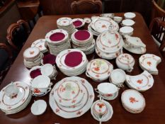 LARGE ANTIQUE DINNER SERVICE HEREND HUNGARIA