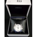 GENTS SEIKO WATCH IN ORIGINAL BOX NEVER WORN -AS NEW WITH TAGS