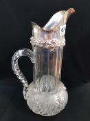 SILVER RIMMED DECANTER HALLMARKED STERLING