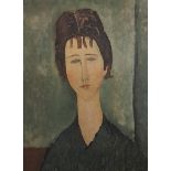 AFTER MODIGLIANI - OIL ON CANVAS - LADY PORTRAIT