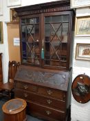 ANTIQUE OAK BUREAU BOOKCASE