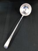 LARGE SILVER LADLE 33.5CM THOMAS AND WILLIAM CHAWNER