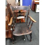 19TH CENTURY FARMHOUSE CHAIR