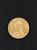 GOLD FULL SOVEREIGN 1889 QUEEN VICTORIA