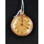 9 CARAT GOLD FOB WATCH TOTAL WEIGHT 35.6 GRAMS