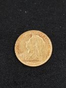 GOLD HALF SOVEREIGN 1896 QUEEN VICTORIA