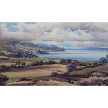 SAM MCLARNON WATERCOLOUR CARNLOUGH FROM BALLYVADY 46CM X 28CM