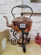 BRASS COPPER SPIRIT KETTLE