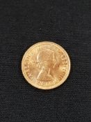 GOLD FULL SOVEREIGN 1964 QUEEN ELIZABETH II