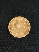 GOLD FULL SOVEREIGN 1909 EDWARD VII