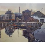 DESMOND TURNER SIGNED LIMITED EDITION PRINT PRINCES DOCK BELFAST