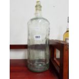 LARGE RIBBED ANTIQUE POISON BOTTLE