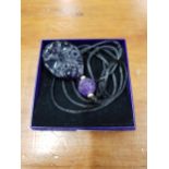 CHINESE CARVED AMETHYST PENDANT