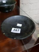 ANTIQUE JADE DISH DIAMETER 12CMS CIRCA 300+ YEARS OLD